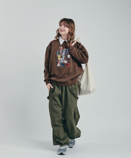 MUHET（ミュエータ）の「コラージュプリントスウェット（スウェット・レディース・杢グレー/ブラウン・MEDIUM/X-LARGE）」の22枚目の写真