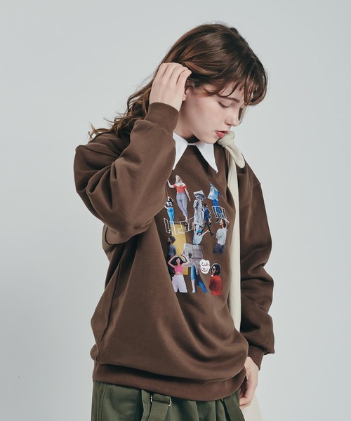 MUHET（ミュエータ）の「コラージュプリントスウェット（スウェット・レディース・杢グレー/ブラウン・MEDIUM/X-LARGE）」の20枚目の写真