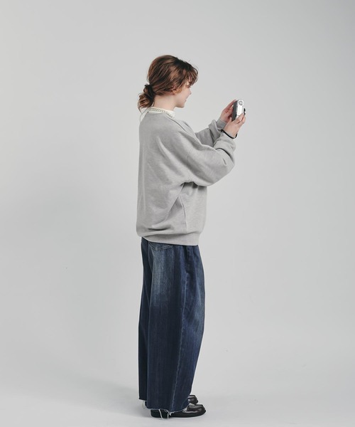 MUHET（ミュエータ）の「コラージュプリントスウェット（スウェット・レディース・杢グレー/ブラウン・MEDIUM/X-LARGE）」の9枚目の写真