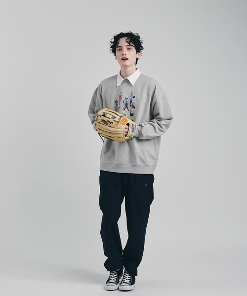 MUHET（ミュエータ）の「コラージュプリントスウェット（スウェット・レディース・杢グレー/ブラウン・MEDIUM/X-LARGE）」の13枚目の写真
