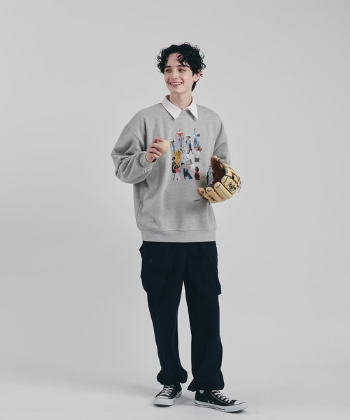 MUHET（ミュエータ）の「コラージュプリントスウェット（スウェット・レディース・杢グレー/ブラウン・MEDIUM/X-LARGE）」の14枚目の写真