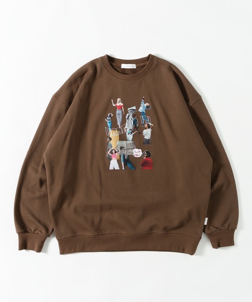 MUHET（ミュエータ）の「コラージュプリントスウェット（スウェット・レディース・杢グレー/ブラウン・MEDIUM/X-LARGE）」の17枚目の写真