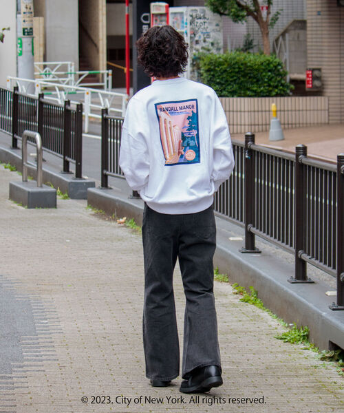 GOOD ROCK SPEED（グッドロックスピード）の「【GOOD ROCK SPEED/グッドロックスピード】別注オーバーサイズ NYC ロゴスウェット（スウェット・メンズ・ホワイト/ネイビー・M/L）」の3枚目の写真