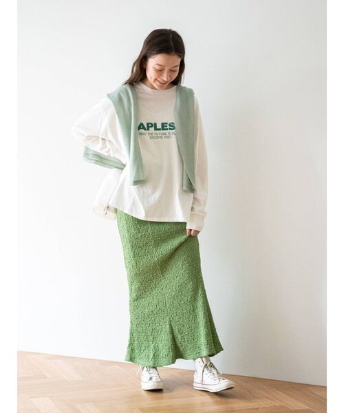 Ungrid(アングリッド)の「ロゴロングスリーブTee(Tシャツ/カットソー・レディース・オフホワイト/チャコールグレー/ブルー・FREE)」の9枚目の写真