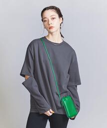 BEAUTY&YOUTH UNITED ARROWS | コットン裏毛 カットアウトスリーブ プルオーバー(Tシャツ/カットソー)