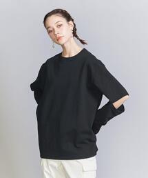 BEAUTY&YOUTH UNITED ARROWS | コットン裏毛 カットアウトスリーブ プルオーバー(Tシャツ/カットソー)