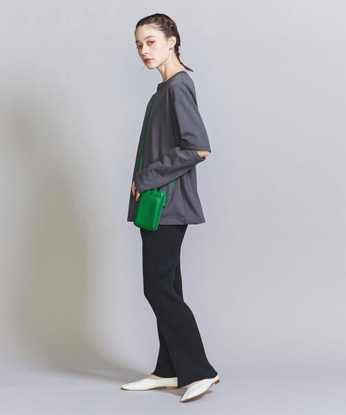 BEAUTY&YOUTH UNITED ARROWS（ビューティーアンドユースユナイテッドアローズ）の「コットン裏毛 カットアウトスリーブ プルオーバー（Tシャツ/カットソー・レディース・ブラック/ベージュ/ダークグレー・FREE）」の11枚目の写真