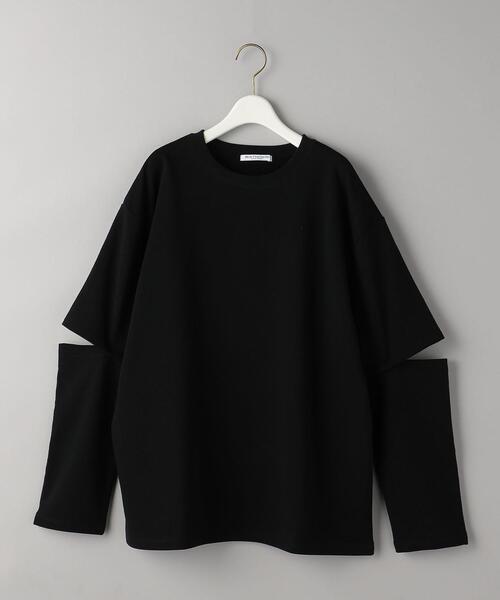 BEAUTY&YOUTH UNITED ARROWS（ビューティーアンドユースユナイテッドアローズ）の「コットン裏毛 カットアウトスリーブ プルオーバー（Tシャツ/カットソー・レディース・ブラック/ベージュ/ダークグレー・FREE）」の18枚目の写真