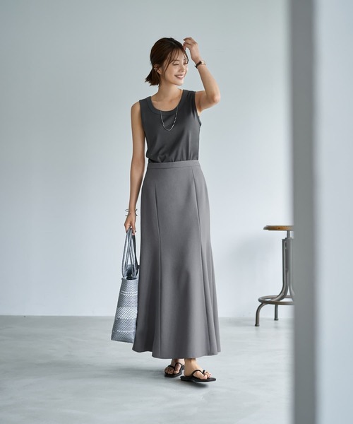 STYLE DELI(スタイルデリ)の「【Made in JAPAN】ロングマーメイドスカート(スカート・レディース・グレー/アイボリー・S1/S2/M2/M1)」の3枚目の写真