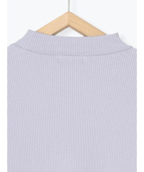 Samansa Mos2（サマンサ モスモス）の「リブハイネックカットソー（Tシャツ/カットソー・レディース・ブラック/オフホワイト/グリーン/ラベンダー・ﾌﾘ-）」の10枚目の写真