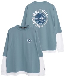 KANGOL/カンゴール オーバーサイズ レイヤード サークルロゴ バックプリント 長袖 Tシャツ