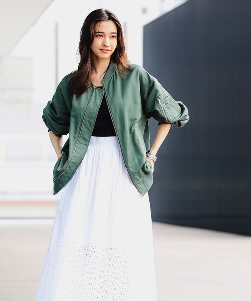 B:MING by BEAMS（ビーミングバイビームス）の「B:MING by BEAMS / 撥水 MA-1（MA-1・レディース・オリーブ/オフホワイト/ピンク/ブラック/グリーン系その他5・SMALL/MEDIUM/LARGE）」の7枚目の写真