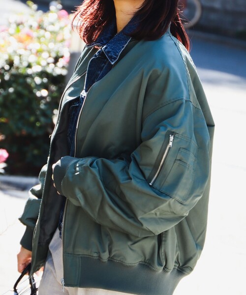 B:MING by BEAMS（ビーミングバイビームス）の「B:MING by BEAMS / 撥水 MA-1（MA-1・レディース・オリーブ/オフホワイト/ピンク/ブラック/グリーン系その他5・SMALL/MEDIUM/LARGE）」の8枚目の写真