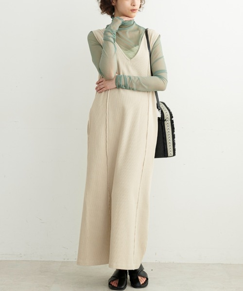 FREE'S MART（フリーズマート）の「◇シースルーハイネックカットソー（Tシャツ/カットソー・レディース・グリーン/ブラック/ホワイト・FREE）」の8枚目の写真