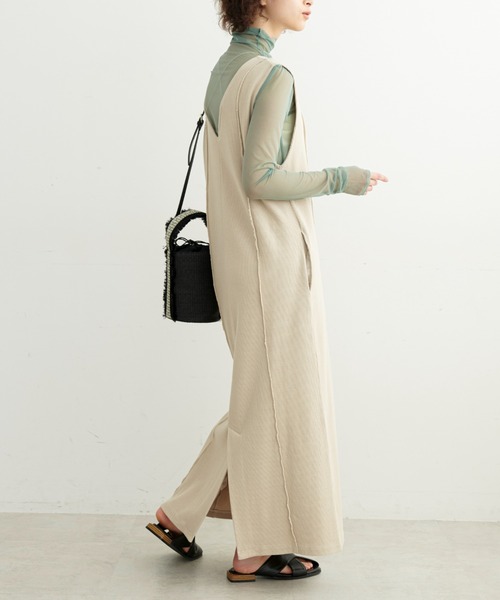 FREE'S MART（フリーズマート）の「◇シースルーハイネックカットソー（Tシャツ/カットソー・レディース・グリーン/ブラック/ホワイト・FREE）」の9枚目の写真