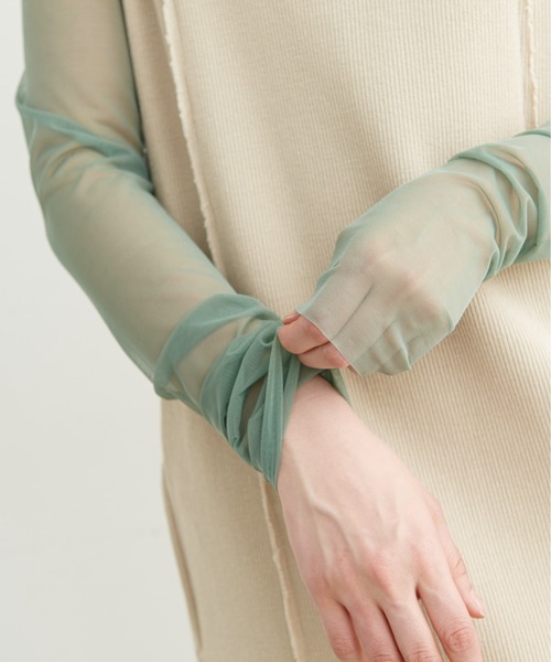 FREE'S MART（フリーズマート）の「◇シースルーハイネックカットソー（Tシャツ/カットソー・レディース・グリーン/ブラック/ホワイト・FREE）」の11枚目の写真