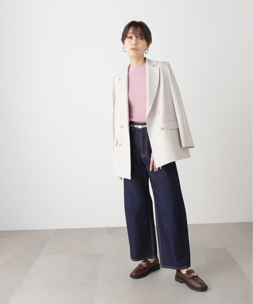 N.（N. Natural Beauty Basic）（エヌエヌナチュラルビューティーベーシック）の「【S Size Line】◆カーブデニムパンツ（デニムパンツ・レディース・ワンウォッシュ/インディゴブルー・SMALL/MEDIUM）」の7枚目の写真