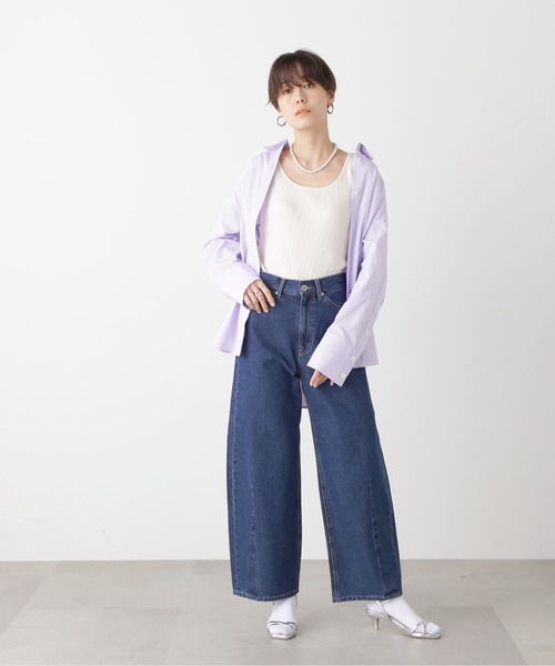N.（N. Natural Beauty Basic）（エヌエヌナチュラルビューティーベーシック）の「【S Size Line】◆カーブデニムパンツ（デニムパンツ・レディース・ワンウォッシュ/インディゴブルー・SMALL/MEDIUM）」の5枚目の写真