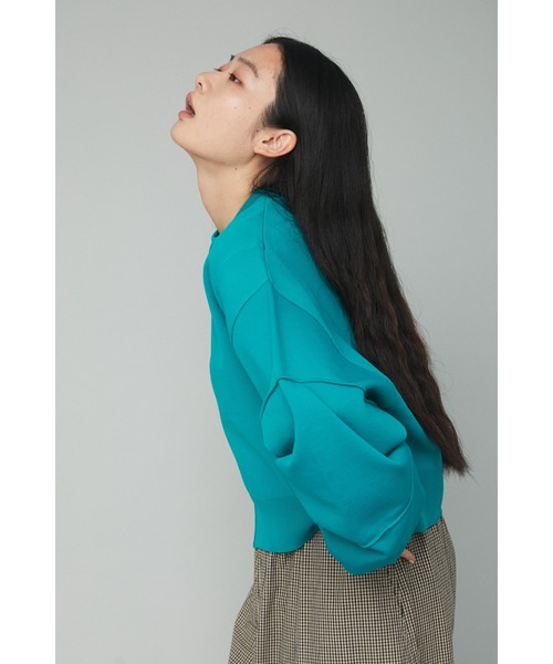 HeRIN.CYE（ヘリンドットサイ）の「Boy friend short tops (ボーイフレンド ショート トップス)（Tシャツ/カットソー・レディース・ブラック/ブルー/ダークオレンジ・FREE）」の9枚目の写真