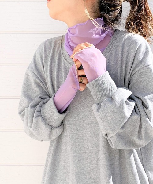 Q（キュー）の「シアータートル（Tシャツ/カットソー・レディース・ラベンダー/ブラック/アイボリー・MEDIUM）」の3枚目の写真