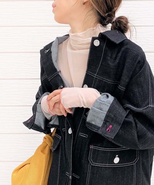 Q（キュー）の「シアータートル（Tシャツ/カットソー・レディース・ラベンダー/ブラック/アイボリー・MEDIUM）」の2枚目の写真