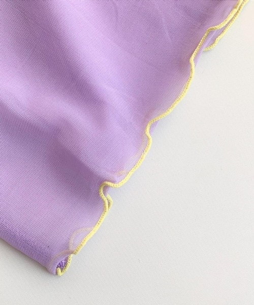 Q（キュー）の「シアータートル（Tシャツ/カットソー・レディース・ラベンダー/ブラック/アイボリー・MEDIUM）」の6枚目の写真