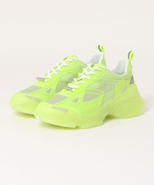 STEVE MADDEN(スティーブマデン)の「カラーリングボリュームソールスニーカー/STEVE MADDEN METRO-RS(スニーカー・レディース・ピンク/ライム/ホワイト×シルバー・23cm/23.5cm/24cm/24.5cm/22.5cm)」の2枚目の写真