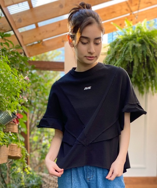 AVIE（アビィ）の「カッティングフレアTee（Tシャツ/カットソー・レディース・ブラック/カーキ・38）」の21枚目の写真