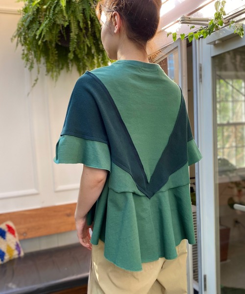 AVIE（アビィ）の「カッティングフレアTee（Tシャツ/カットソー・レディース・ブラック/カーキ・38）」の13枚目の写真