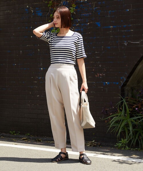 FREAK'S STORE（フリークスストア）の「【限定展開】 スタプレ イージー パンツ（スラックス・レディース・ブラック/ベージュ/オフホワイト/ブラウン/ピンク/ネイビー/チャコール/イエロー・SMALL/MEDIUM）」の15枚目の写真