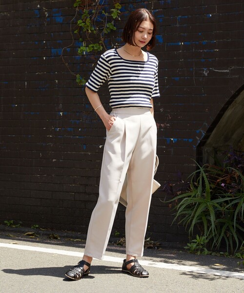 FREAK'S STORE（フリークスストア）の「【限定展開】 スタプレ イージー パンツ（スラックス・レディース・ブラック/ベージュ/オフホワイト/ブラウン/ピンク/ネイビー/チャコール/イエロー・SMALL/MEDIUM）」の10枚目の写真