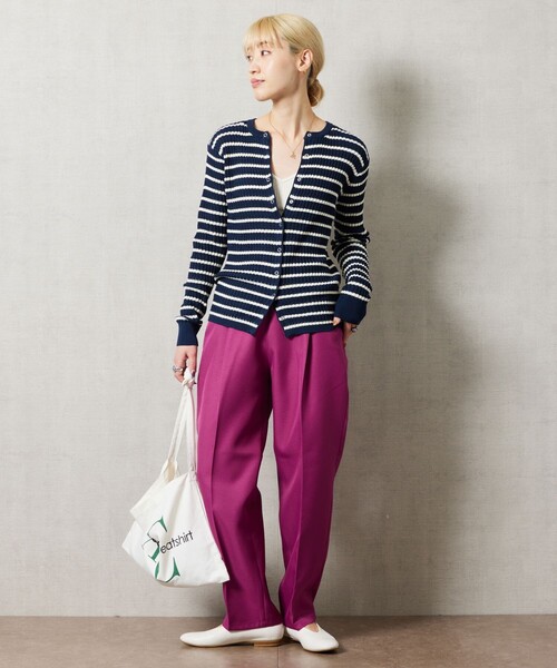 FREAK'S STORE（フリークスストア）の「【限定展開】 スタプレ イージー パンツ（スラックス・レディース・ブラック/ベージュ/オフホワイト/ブラウン/ピンク/ネイビー/チャコール/イエロー・SMALL/MEDIUM）」の22枚目の写真