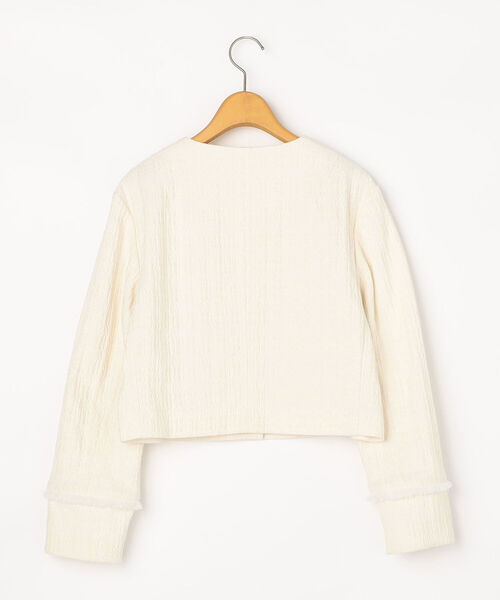 NOLLEY’S(ノーリーズ)の「◇【WEB限定】ジャガードツイードジャケット(ノーカラージャケット・レディース・オフホワイト・1/2)」の22枚目の写真