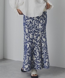 (ROSE BUD pre)ジャガードニット柄skirt