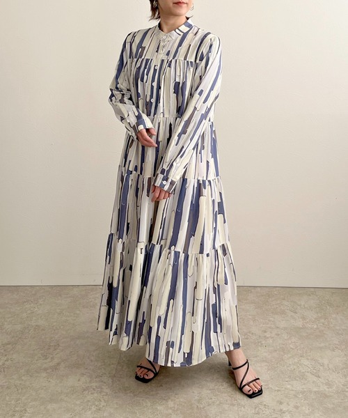 LHELBIE（レルビエ）の「カラフルペイントティアードワンピース（ワンピース・レディース・グリーン/ブルー/ピンク・FREE）」の22枚目の写真