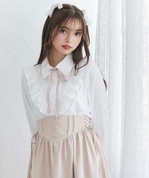 上品大人フリルシャツブラウス