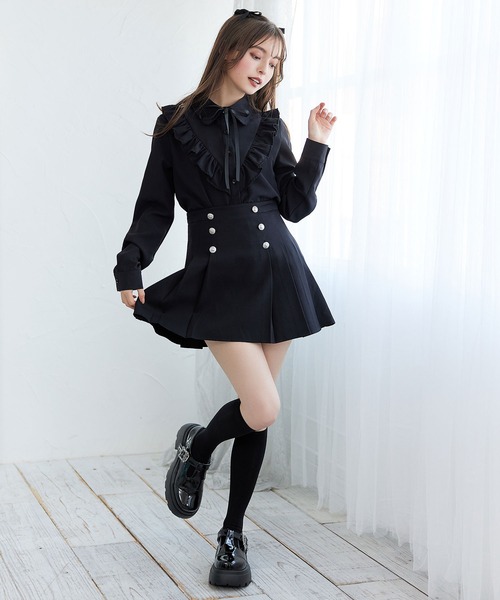 DearMyLoveRose(ディアマイラブローズ)の「上品大人フリルシャツブラウス(シャツ/ブラウス・レディース・ブラック/ホワイト/ベージュ・MEDIUM/LARGE/X-LARGE/XX-LARGE)」の5枚目の写真