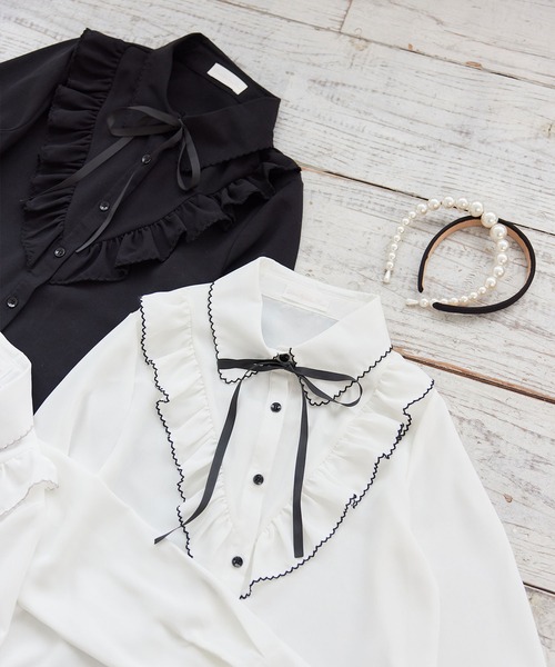 上品大人フリルシャツブラウス（シャツ/ブラウス）｜DearMyLoveRose