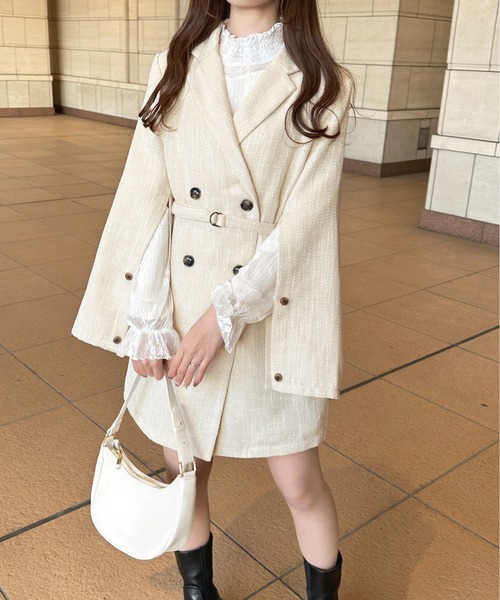 apres jour（アプレジュール）の「ツイードロングジャケット【ZOZOTOWN