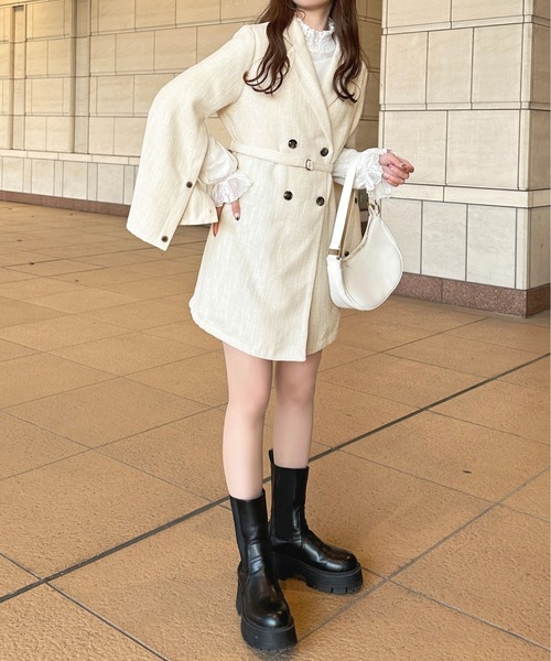 apres jour（アプレジュール）の「ツイードロングジャケット【ZOZOTOWN