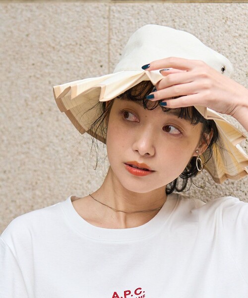 FREAK'S STORE（フリークスストア）の「Casselini/キャセリーニ プリーツハット（ハット・レディース・ホワイト/ブラウン/ブラック・ONE SIZE）」の14枚目の写真