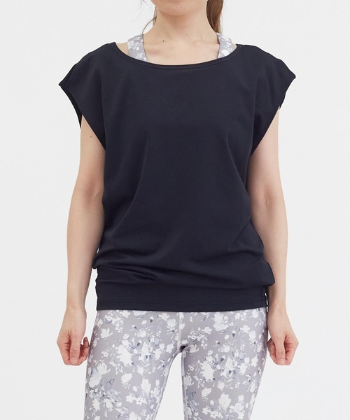 Julier Yoga and Relax（ジュリエヨガアンドリラックス）の「Julier Ecocoベア天竺チュニック（その他トップス・レディース・ブラック/ホワイト/ピンク・1/0）」の3枚目の写真