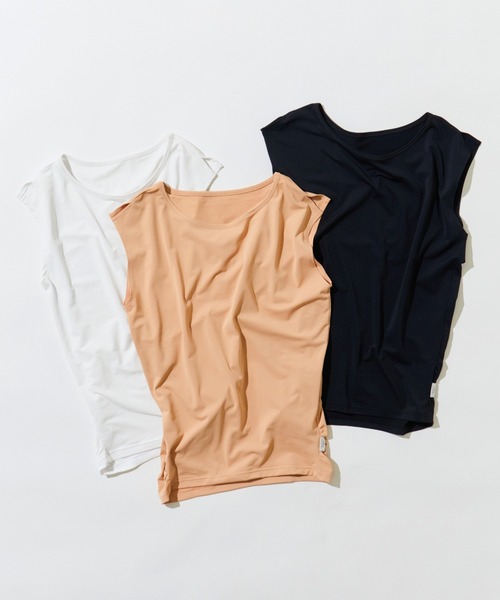 Julier Yoga and Relax（ジュリエヨガアンドリラックス）の「Julier Ecocoベア天竺チュニック（その他トップス・レディース・ブラック/ホワイト/ピンク・1/0）」の20枚目の写真