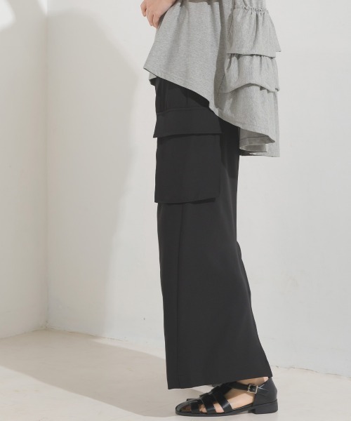 OMNES（オムネス）の「ストレッチジョーゼットワークタイトスカート（スカート・レディース・ベージュ系その他/アイボリー/カーキ/ブラック・FREE）」の22枚目の写真