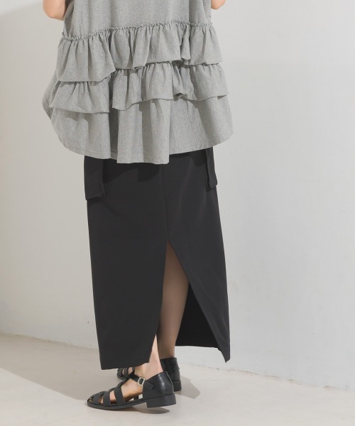 OMNES（オムネス）の「ストレッチジョーゼットワークタイトスカート（スカート・レディース・ベージュ系その他/アイボリー/カーキ/ブラック・FREE）」の21枚目の写真