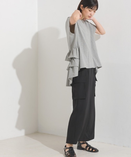 OMNES（オムネス）の「ストレッチジョーゼットワークタイトスカート（スカート・レディース・ベージュ系その他/アイボリー/カーキ/ブラック・FREE）」の20枚目の写真