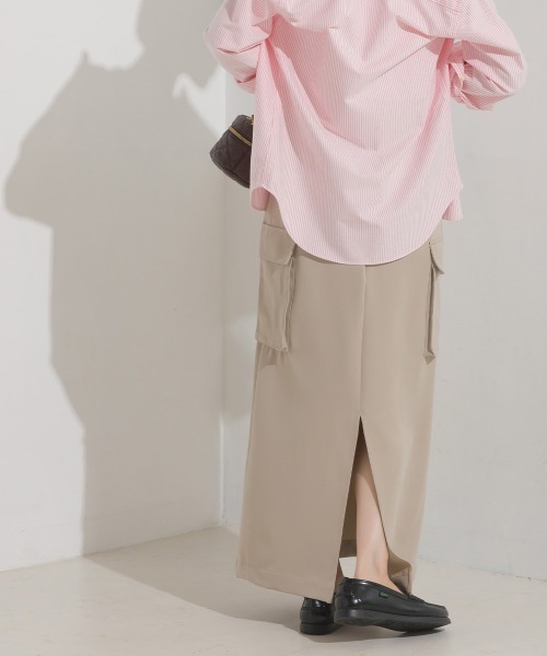 OMNES（オムネス）の「ストレッチジョーゼットワークタイトスカート（スカート・レディース・ベージュ系その他/アイボリー/カーキ/ブラック・FREE）」の16枚目の写真