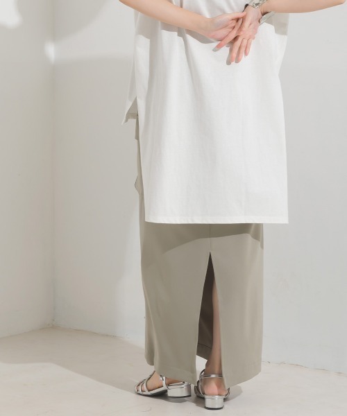 OMNES（オムネス）の「ストレッチジョーゼットワークタイトスカート（スカート・レディース・ベージュ系その他/アイボリー/カーキ/ブラック・FREE）」の11枚目の写真