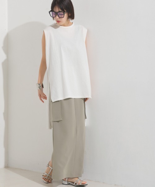 OMNES（オムネス）の「ストレッチジョーゼットワークタイトスカート（スカート・レディース・ベージュ系その他/アイボリー/カーキ/ブラック・FREE）」の10枚目の写真