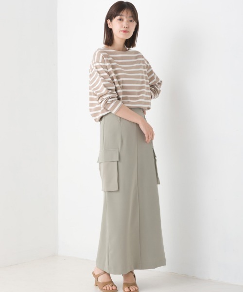 OMNES（オムネス）の「ストレッチジョーゼットワークタイトスカート（スカート・レディース・ベージュ系その他/アイボリー/カーキ/ブラック・FREE）」の5枚目の写真